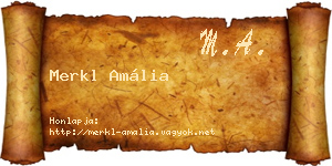 Merkl Amália névjegykártya