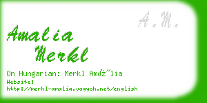 amalia merkl business card
